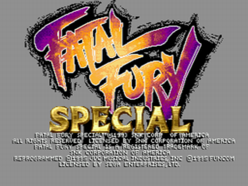 Fatal Fury Special title screen for Sega Mega CD